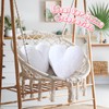 Marsui 2 Pcs Fluffy Heart Pillow Heart Shaped Pillow Plush