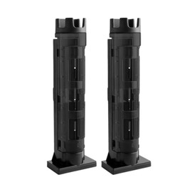 Rod Holder, Fishing, Storage, Stand, Cooler, Tackle Box, Case, Clear, Set of 2 (Black x Black)