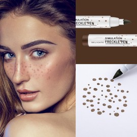 Rostblant 2 Farben Freckle Pen, Sommersprossenstift Freckle Pen, Wasserdichtes, Langanhaltend, Hautfreundlich & Präzise Sommersprossen Werkzeug