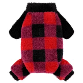 Dog Pajamas PJs Clothes for Small Dogs Girl Boy Warm Spring Fall Winter Onesie Sweaters Fleece Puppy Jumpsuits 4 Legged Outfits Clothing Apparel