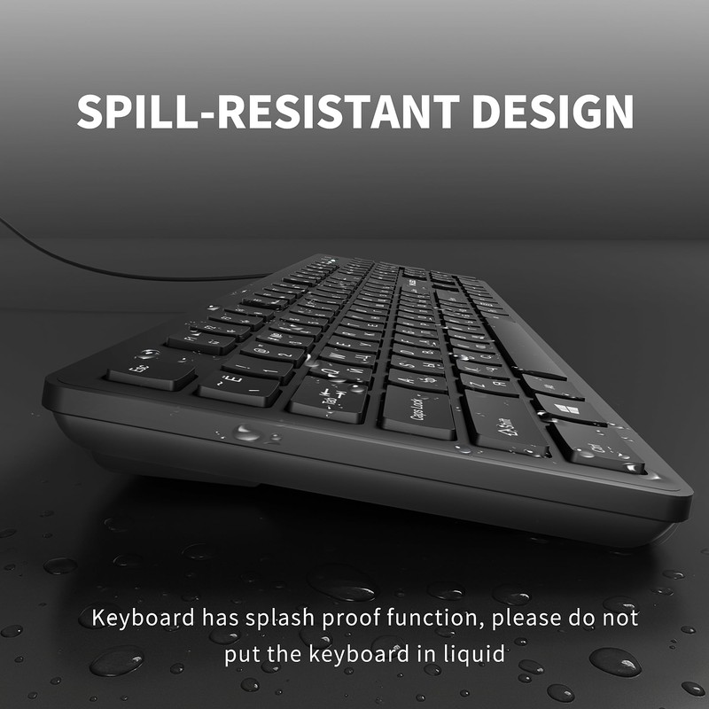 MIKUSO Russian Keyboard with English (Cyrillic),Non Fading Characters