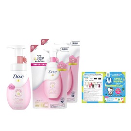 Dove Clear Renewed Creamy Foam Facial Cleanser Body + Refill, 5.1 fl oz (150 ml) + 4.2 fl oz (125 ml) x 2, Bonus Included