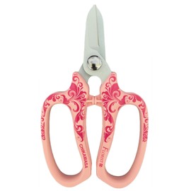 Chikamasa Chikamasa Florist Flower Shears Deluxe Arabesque Pattern Pink MF-9000PA