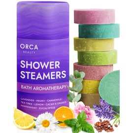 Orca Beauty Shower Steamers Aromatherapy - Relaxation Gifts for Women, Shower Bombs, Unique Spa Gifts Shower Tablets, Stocking Stuffers for Women & Men (Variety Pack Scent 8PC)