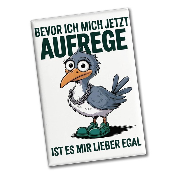 Bird with Big Eyes Souvenir Magnet - Lieber egal Funny