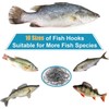 HENWUBEI 200PCS Premium Fishing Hooks, 10 Sizes Carbon Steel Fishing
