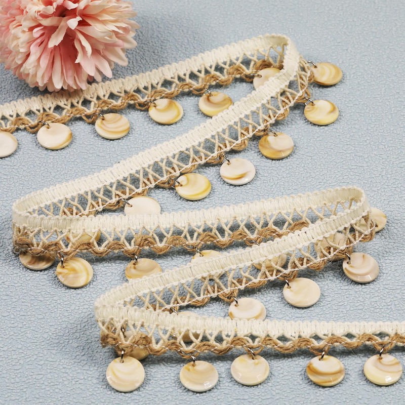 2 Yard 1.18 Inch Shell Fringe Trim Gimp Braid Trim