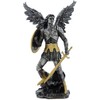 Veronese Collection Saint Michael The Archangel Holding Sword and Shield 12.75 Inch Pewter Statue