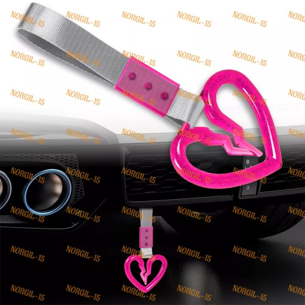 Unbranded Crystal Broken Heart TSURIKAWA Pink Ring Train Bus Handle