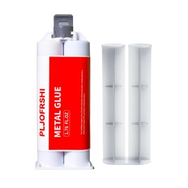 PLJOFRSHI Metal Glue, 1.76oz 2 Part Epoxy Heavy Duty Weld，The Strongest Welding and All Purpose Repair for Metal, Plastic, Steel, Ceramics, Fiberglass Car Automotive Body Filler Putty (1Pcs)