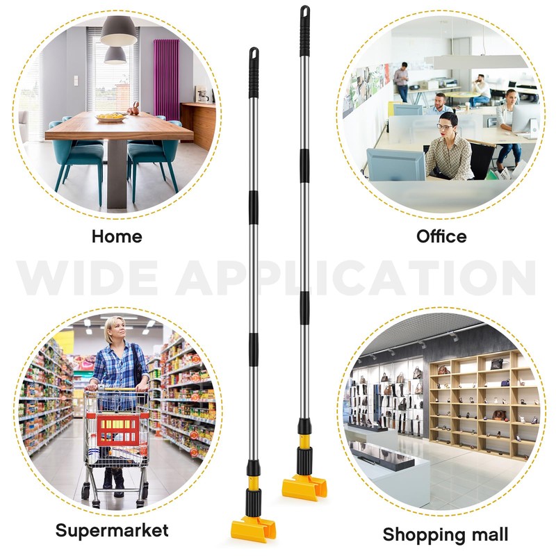 Thyle 6 Pack Stainless Steel Commercial Mop Handle for Floor