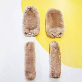 JQ (Beige) Motorcycle Handle Fur Cover Handle Cover Fur Wrap / (베이지) 오토바이핸들 털커버 핸들덮개 손잡이커버 털싸개