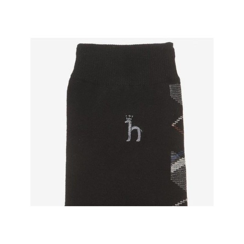 Hazzys (대구신세계)HAZZYS 블랙 체크배색 면혼방 중목양말3종세트 HJSS4F153WT (DAEGU SHINSEGAE) HAZZYS