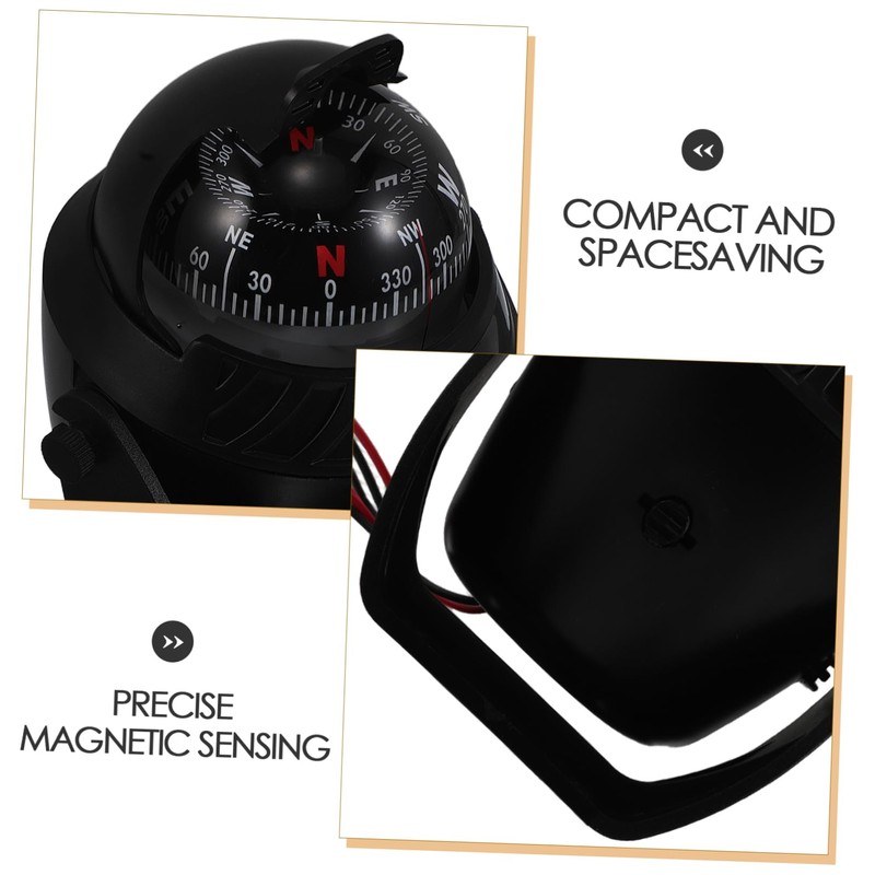 BUGUUYO Dashboard Compass with LED Night Navigation Light and Shockproof