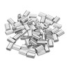 uxcell 1/16"(1.5mm) Aluminum Crimping Loop Sleeve, Double Hole Cable Ferrule