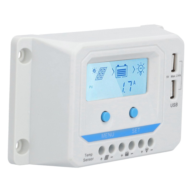 Solar Charge Controller LCD Circuit Protection 3 Level PWM Charge