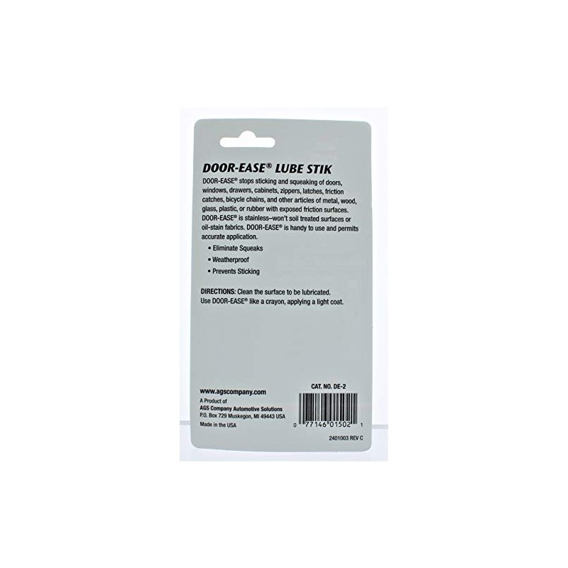 AGS DE-2 Door Ease Lube Stick