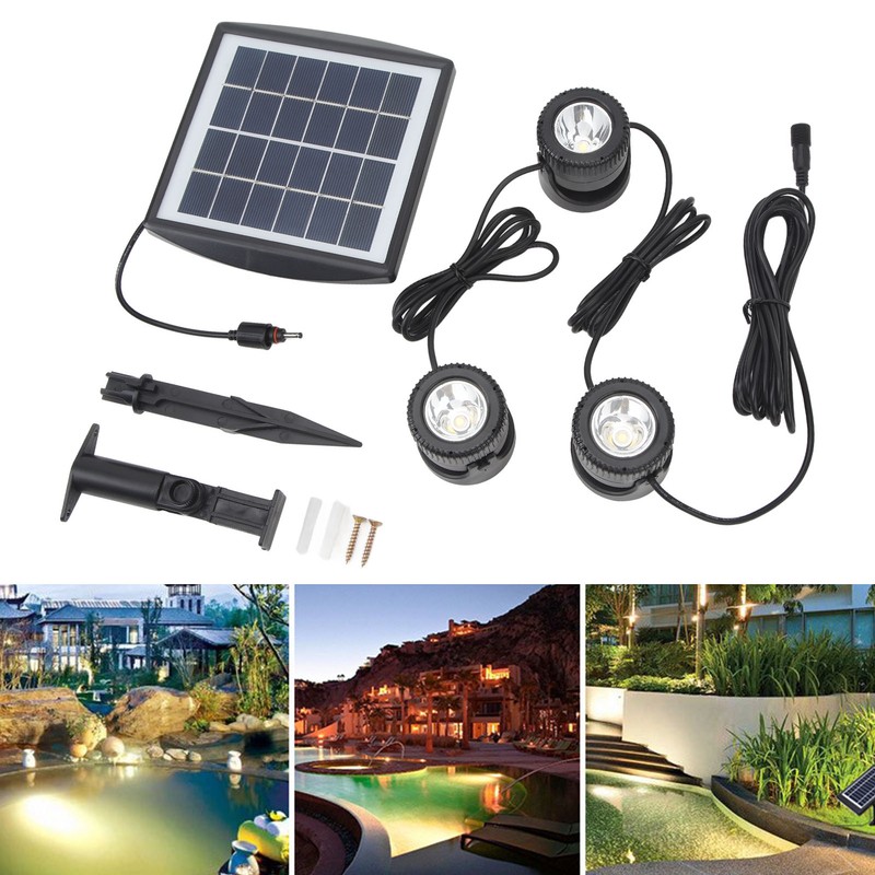 Outdoor Solar Lawn Lights Waterproof 2200mAh Battery Warm White Light
