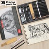Brusarth Charcoal Pencils for Drawing, Set of 26, Professional Drawing
