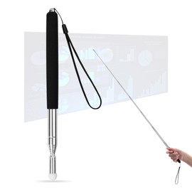 Kioiner Teachers Pointer Stick, Telescopic Teachers Pointer with Hand Lanyard Extends to 39.4'', Stainless Steel Whiteboard Pointer for Guides Teachers Speakers Classroom Office