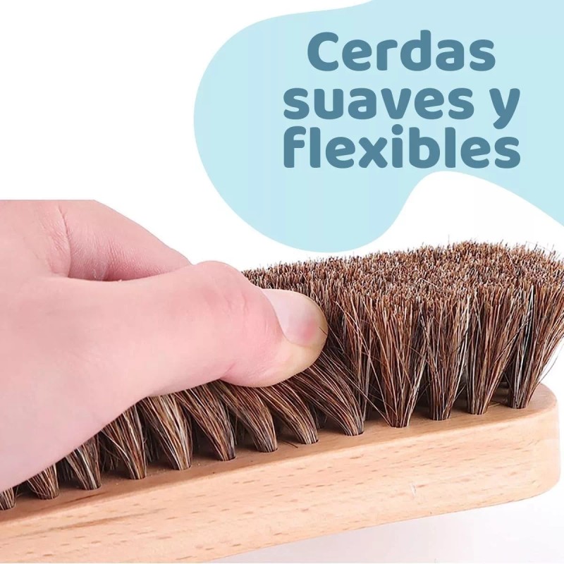 Veraly Cepillo Limpieza Zapatos Cerdas Suaves Caballo Sin Dañar Sup