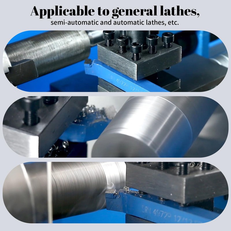 10PCS 1/4" Metal Lathe Cutting Tools,C-6 Carbide Tip Cutter Tool