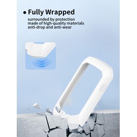 Case for Garmin Edge 1050 GPS Bike Computer, Sillence Material,Shock-Absorbing and Anti Drop Protection Soft Half Shell,White.