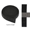 YANTAISIYU Black Elastic Band, 1 Inch x 6 Yard, Wavy-Shape