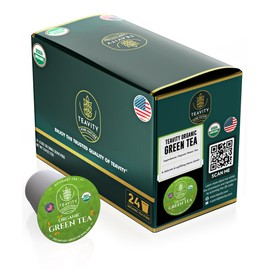 Organic Green Tea Pods for Keurig - Unsweetened Green Tea for K Cup Machines by Teavity (24 Tea Pods)