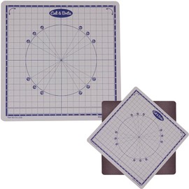 Cali&Brita Hobby Cutting Mat, Rotary Cutter Mat, Rotation Mat, 7.9 x 7.9 inches (20 x 20 cm), Swivel Stand, Anti-Slip Back, Plastic Model, Decal, Masking Tape, Cut, Eraser Stamp