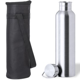 noTrash2003 Cool Bag for Hanging with 1.5 L Stainless Steel Insulated Flask, BPA-Free Screw Cap, Adjustable Shoulder Strap, Small Cool Bag for Drinks, Cool Box for Outdoors, Travel in Black