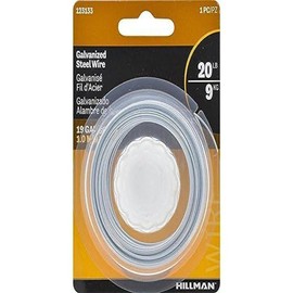 The Hillman Group 123133 19 Gauge Galvanized Steel Wire, 50-Feet, 1-Pack