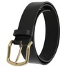FASHIONGEN - Vegetable tanned bull leather belt, for women and