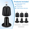 Metal Matte Black Shower Knobs 3 Piece Replacement and Flange