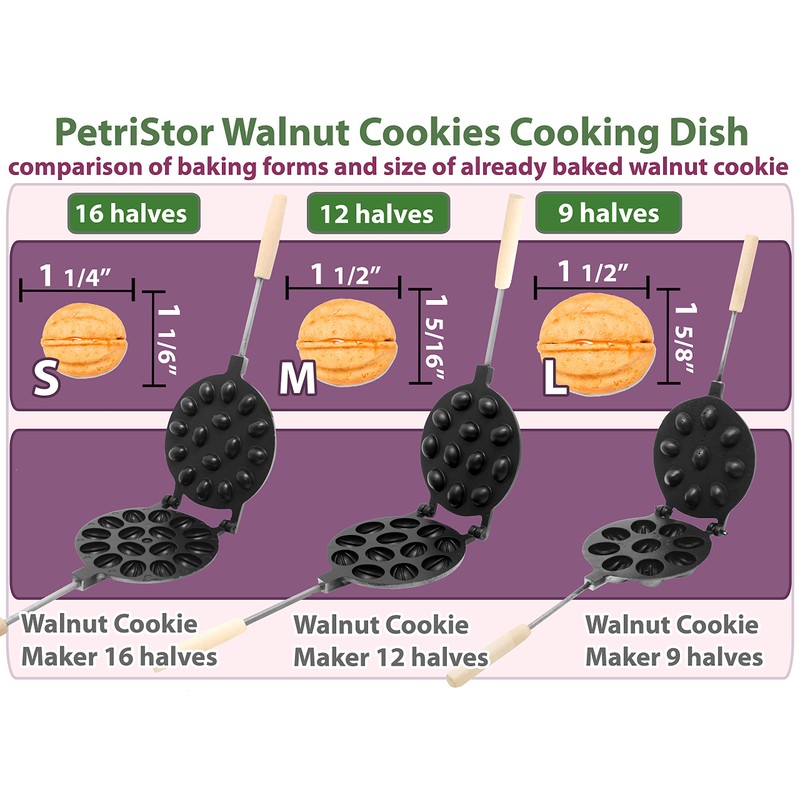 Walnut Cookie Mold Maker 16 non-stick - Oreshki Mold Maker