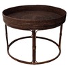 GURU SHOP Braided Round Coffee Table, Side Table, Coffee Table