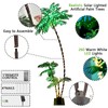 SOSHOT 6FT Solar Lighted Palm Trees for Outside Patio Light