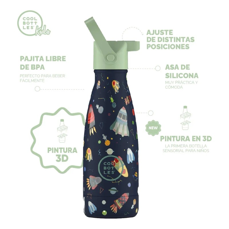 Cool Bottles Botella Termo Infantil Space Rockets 260ml Space Rockets