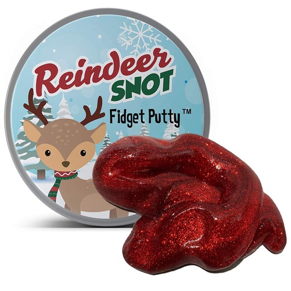 Gears Out Reindeer Snot Fidget Putty Stress Relief Christmas Ideas Funny Gags for Children Weird Kids Stocking Stuffers Secret Santa for Coworkers Unique White Elephant Ideas Red Putty