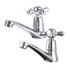 DOITOOL Stainless Steel Single Hole Cross Faucet Set Vintage Bathroom