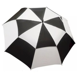 JP Lann 62" Double Canopy Golf Umbrellas - Available in Various Colors - Navy & White
