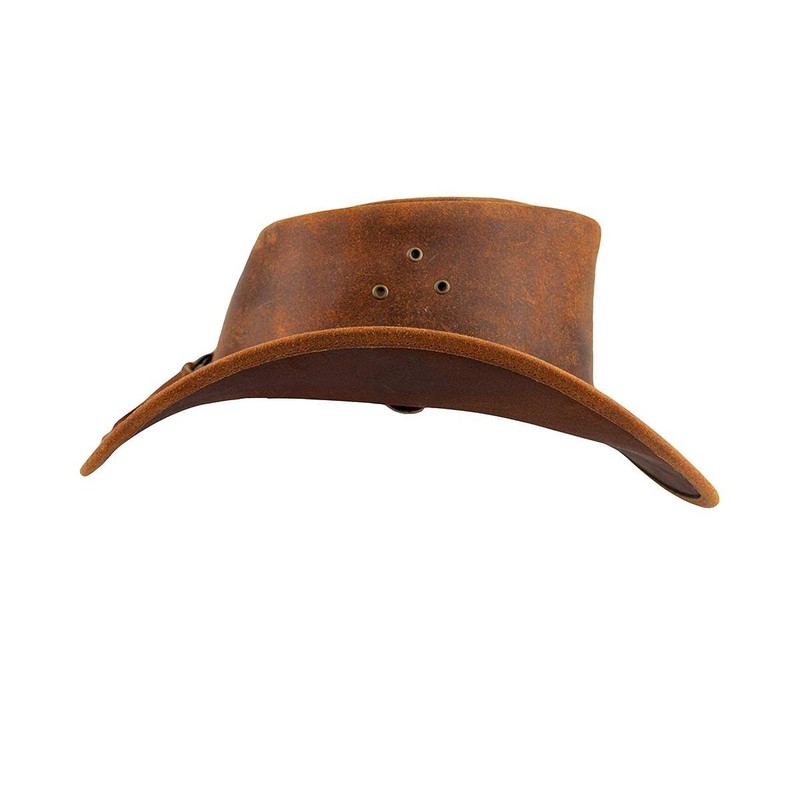 Black Jungle Aramac Leather Cowboy Hat Australia Hat, ochre