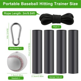 SEILETOO Softball Sewing Trainer, Baseball Training Aid for Hitters, Softball Batting Aids System to Improve Your Hitting Skills and Reaction Ability,Outdoor Level Rebound Swing Trainer for All Age