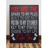 Mechanic Biker Love Sign Canvas Wall Decor Gift