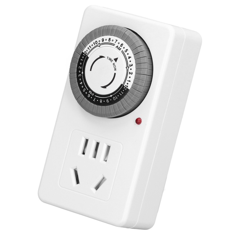 Mechanical Timer Outlet 24 Hours Timing Switch Socket Auto Shut