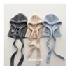 Kids' Knit Balaclava Hat - Retro Style Blue (lf2054) One Size / Kids Beige 3ea