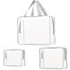 ROYBENS 3Pcs Crystal Clear PVC Travel Toiletry Bag Kit for