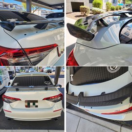 DREAMOTOR 54 Inch Universal Rear Spoiler, PRO Style Car Rear Trunk Spoiler Wing Spoiler Compatible with Mazda Miata RX-7 Chevy Corvette C8 C7 Camaro Nissan Lexus Toyota Honda Civic Ford Mustang Scion