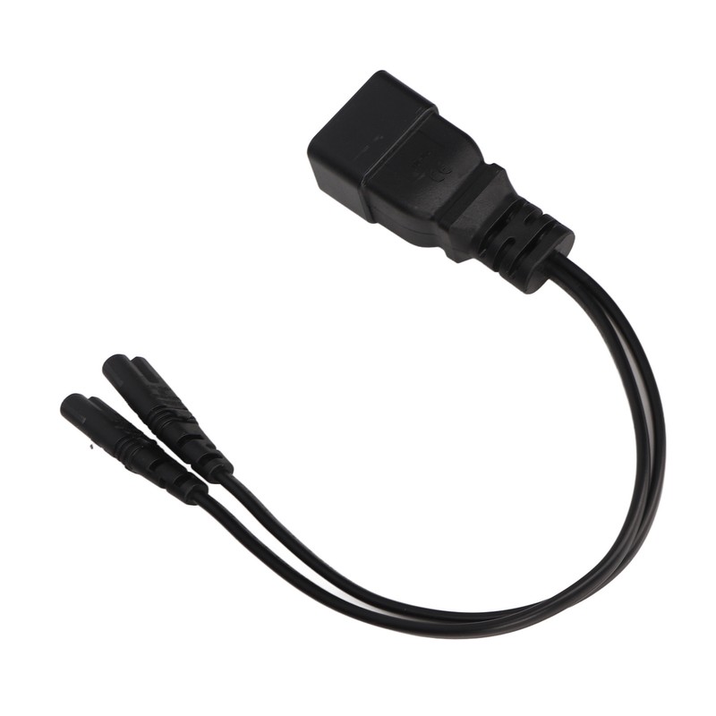 Dual IEC320 C7 to C20 Cord Universal Y Power Splitter