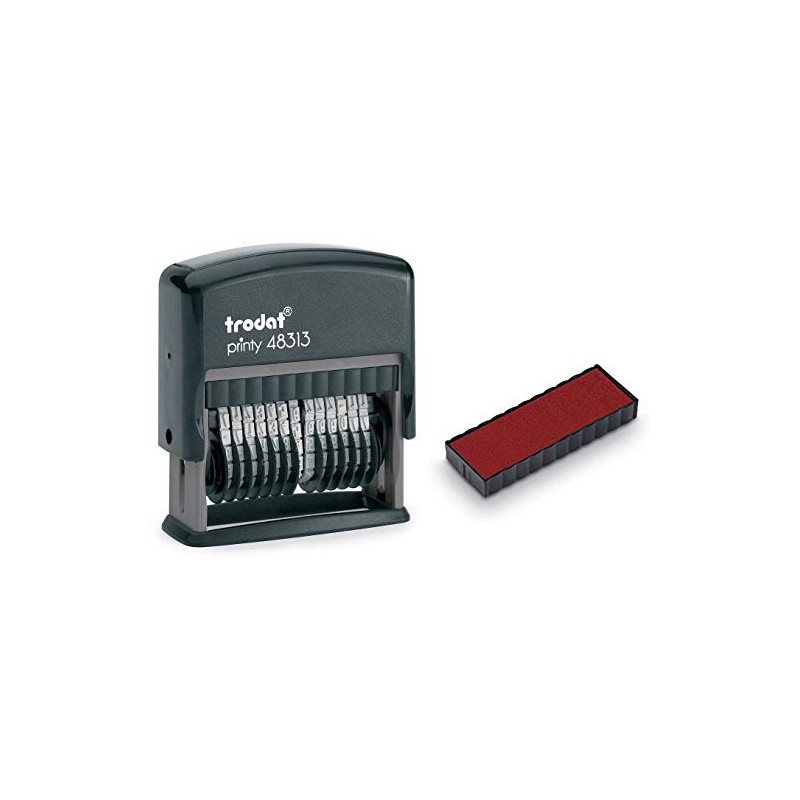 Trodat Self Inking Rubber Stamp 13 Digits 3.8 x 3.3